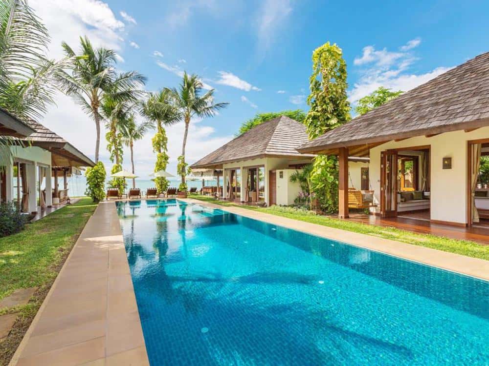 6 Bedroom Luxury Beachfront Villa In Plai Laem, Koh Samui For Rent 